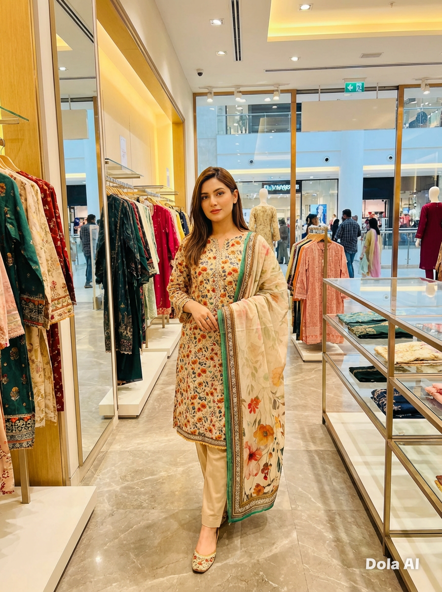 Bin Saeed 3PC Printed Suit B-S 0140