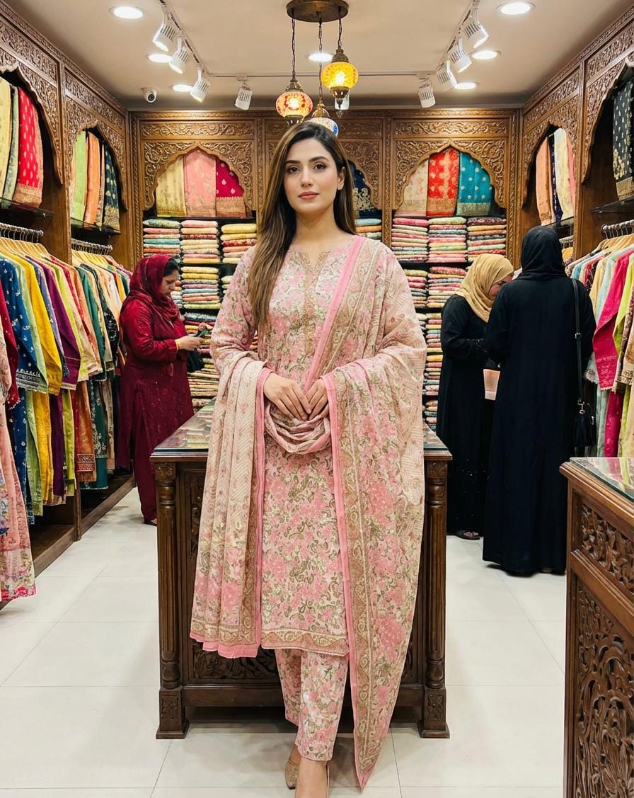 Bin Saeed 3PC Printed Suit B-S 0660