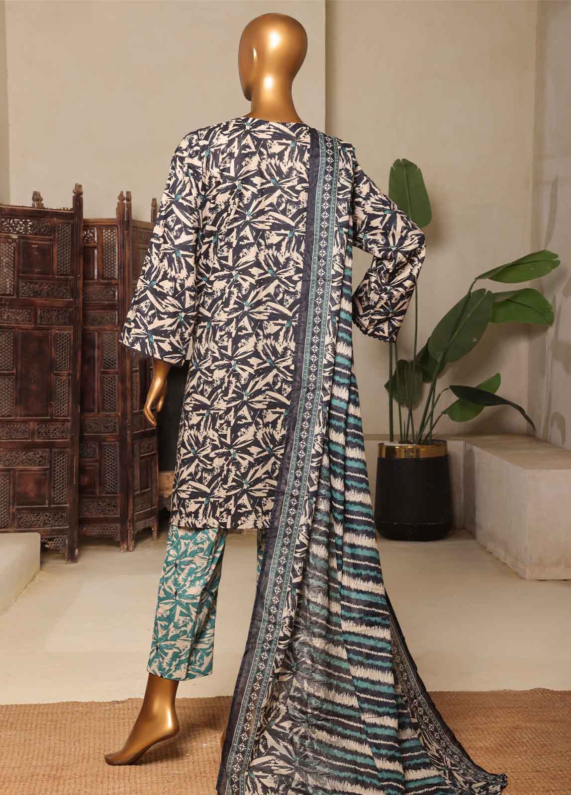 Bin Saeed 3PC Printed Suit B-S 0120