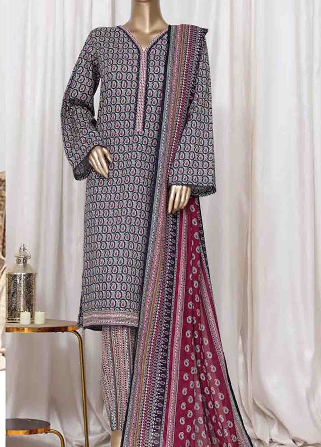 Bin Saeed 3PC Printed Lawn Suit B-S 2520