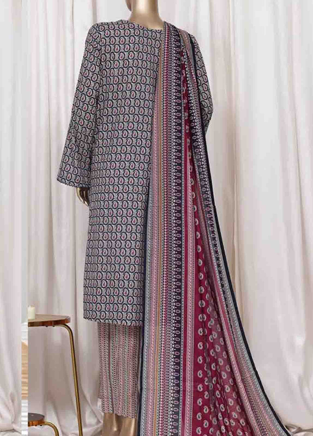 Bin Saeed 3PC Printed Lawn Suit B-S 2520